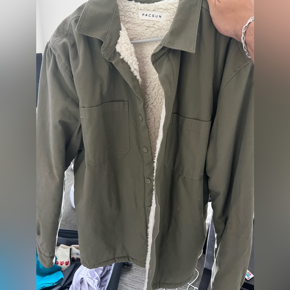 Mens PacSun Sherpa Lined Jacket